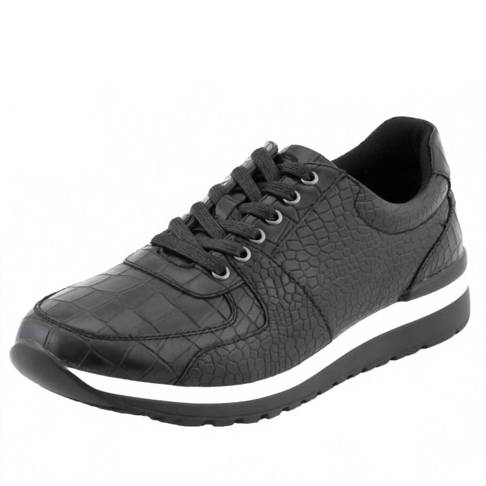 NEW SIO men's maverick croco sneaker in black